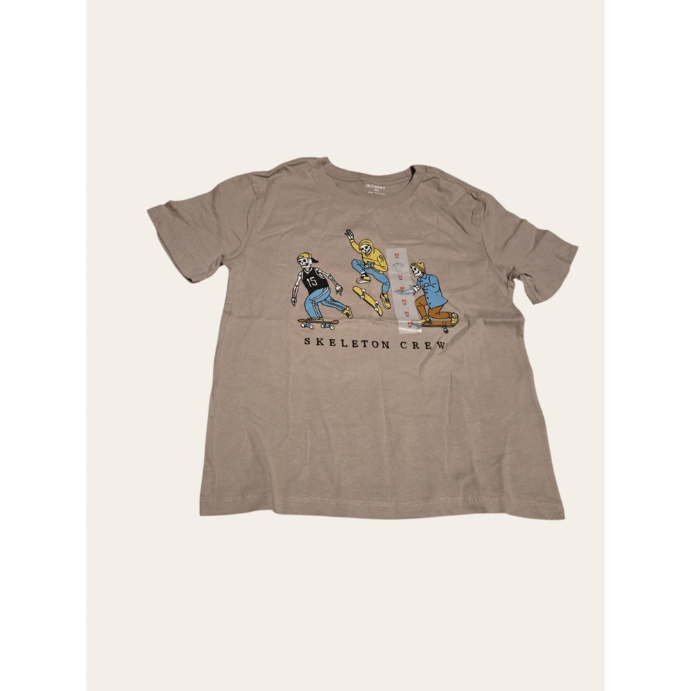 Old Navy Graphic T Shirt Kids Size M 8 Skeleton Skateboard Print Short Sleeve